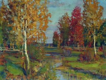 Gehölz Werke - Herbst Isaac Levitan Bäume Bäume Landschaft